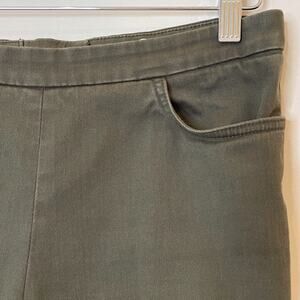 J.Crew Dannie Jeans Back Zipper Cropped Stretch Trip Dark Loden Olive Green 8